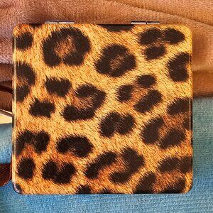 Leopard Print Compact Mirror